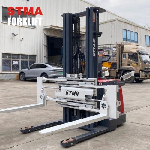 Electric stacker with turnaforks clamp